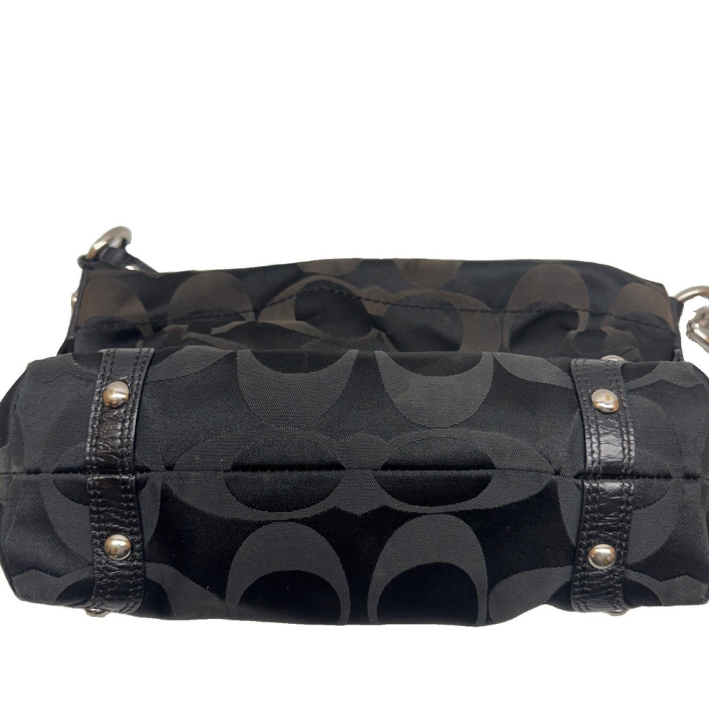 Coach Women Signature Black Shoulder Bag F1076 - F15250 - Picture 7 of 8